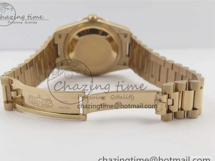 0111 Sophisticated Day-Date 36 RG 128239 Bp Maker Best Edition Silver Dial on RG President Bracelet 3132